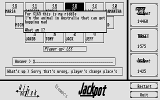 Jackpot atari screenshot